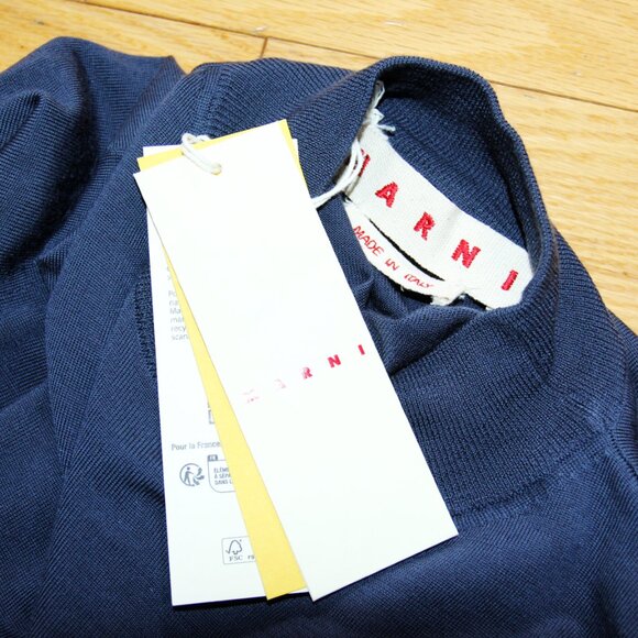 BNWT AW24 MARNI FINE WOOL BLOCKS SWEATER 48 - Picture 9 of 13